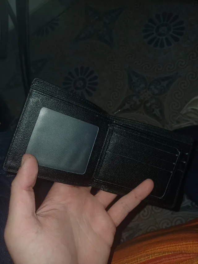 Portafoglio Louis Vuitton Monogram Grigio Nero