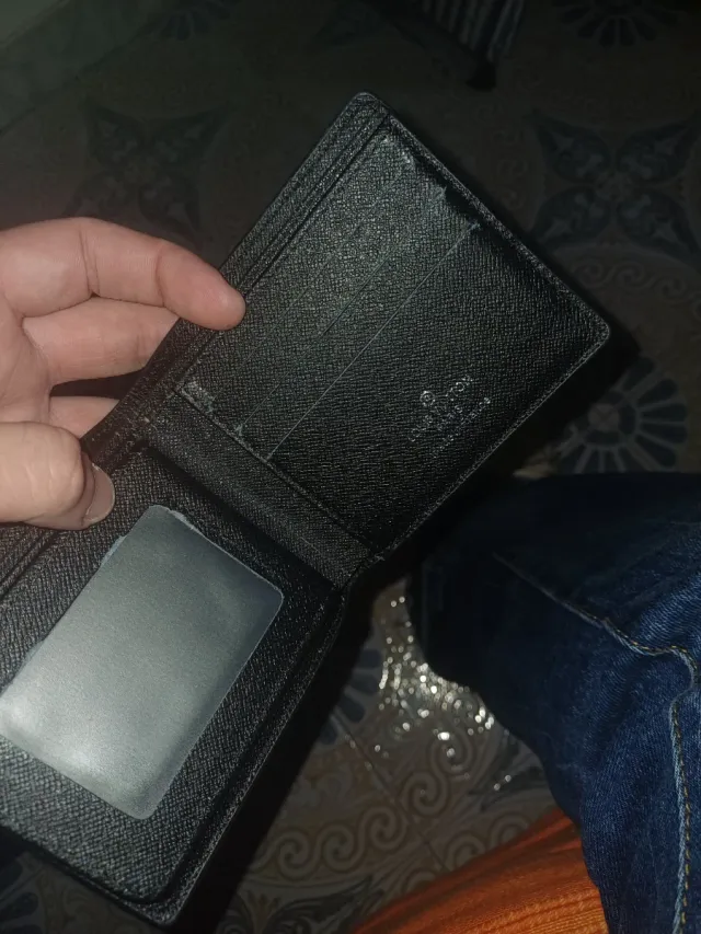 Portafoglio Louis Vuitton Monogram Grigio Nero