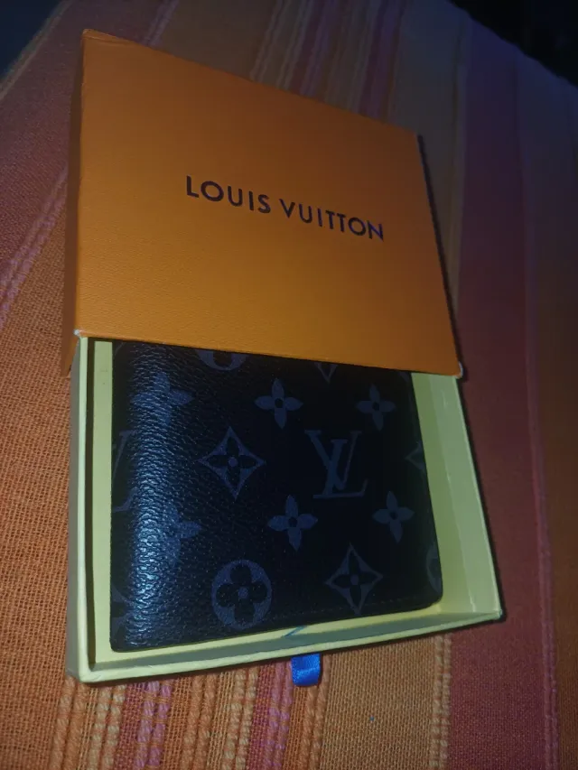 Portafoglio Louis Vuitton Monogram Grigio Nero