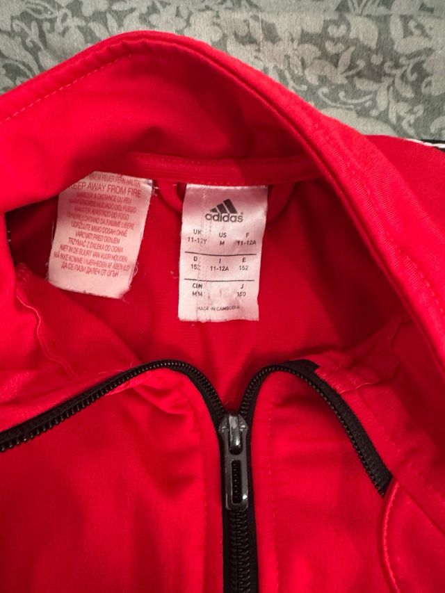 Conjunto Adidas Sudadera y Chaqueta Roja