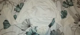 Top blanco manga larga con la espalda descubierta