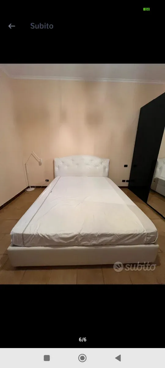 Letto matrimoniale contenitore bianco