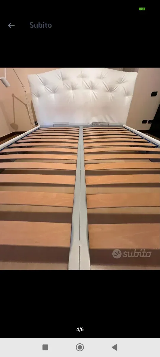 Letto matrimoniale contenitore bianco