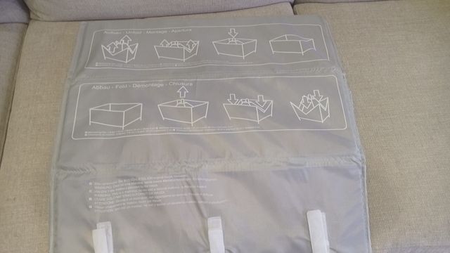 Cuna de viaje+colchón plegable+funda y relleno