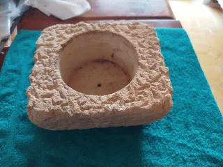 Vaso in pietra grezza. 17x20x10h