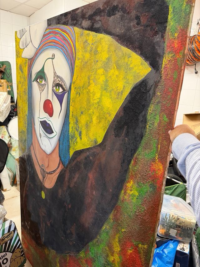 Cuadro pintado a mano, original, tamaño grande