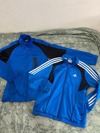 Conjunto 2 Sudaderas Adidas y Puma Azul