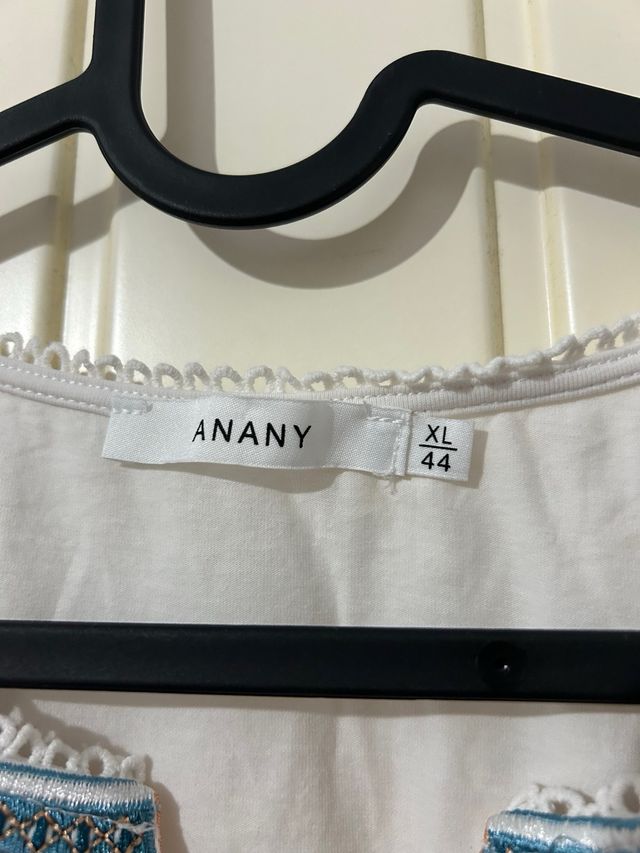 Blusa bordada blanca mujer XL