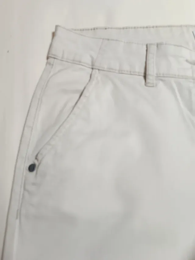 Pantalón tobillero mujer beige
