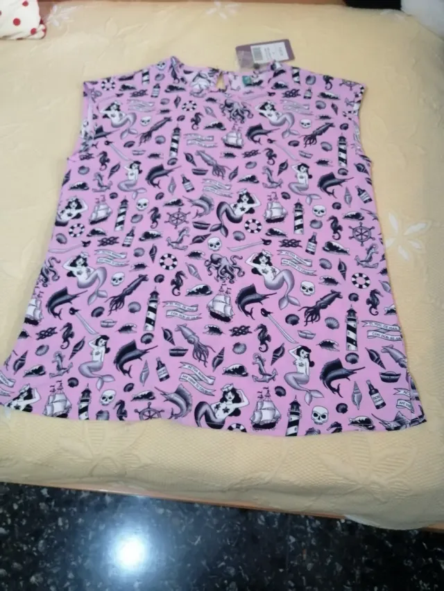 Camisa mirada con estampado marino