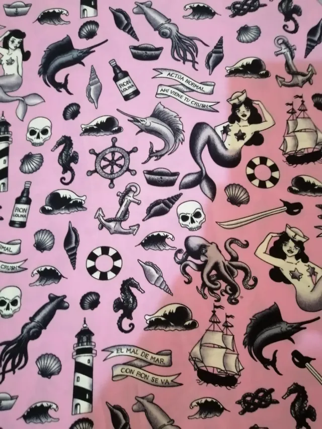 Camisa mirada con estampado marino