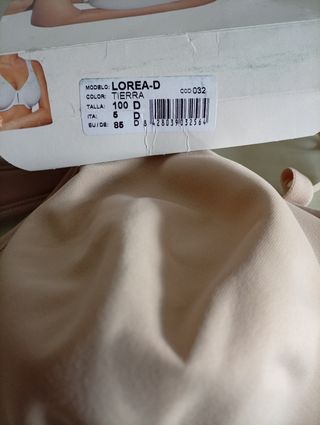 Sujetador Selene Lorea color tierra, sin Relleno.
