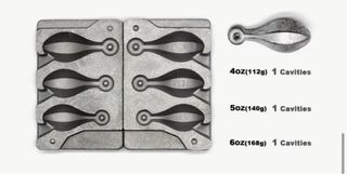 Molde de plomos pesca + 2kg regalo