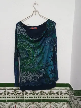 Blusa Desigual Manga Larga Estampada