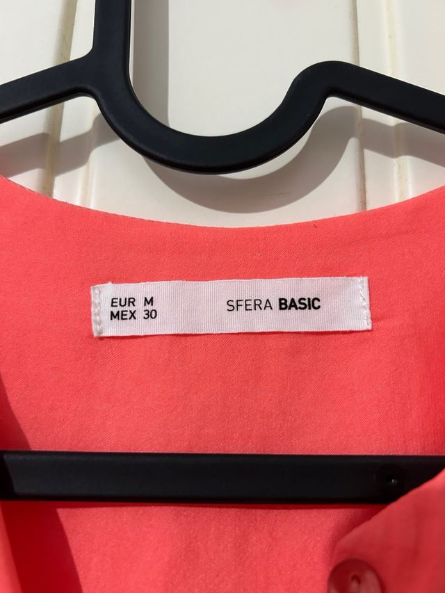 Camisa coral ancha mujer talla M