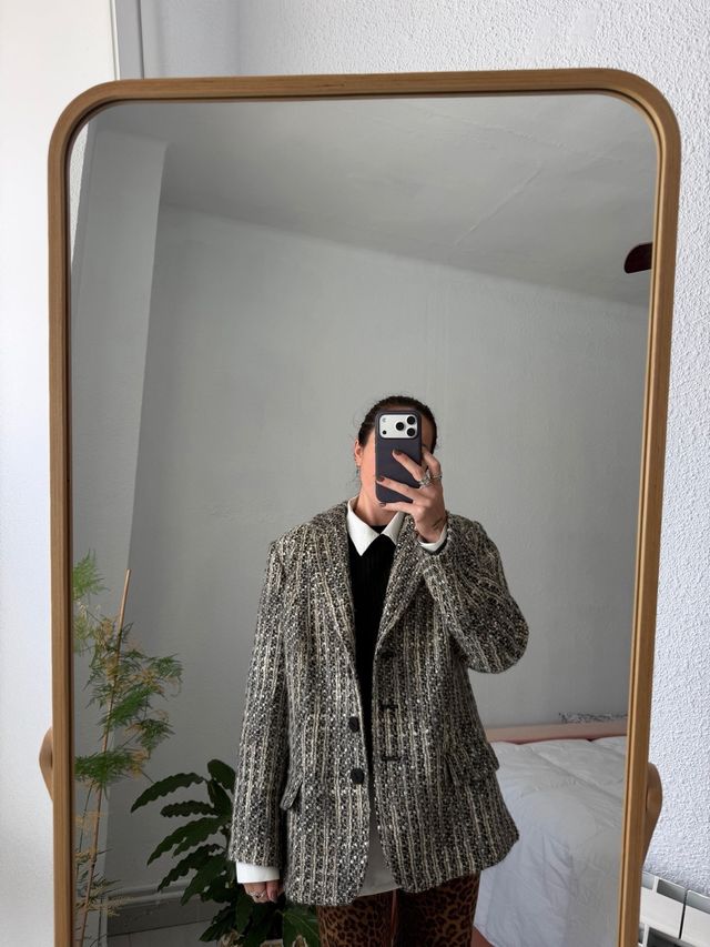 Blazer/Americana Gris Multicolor