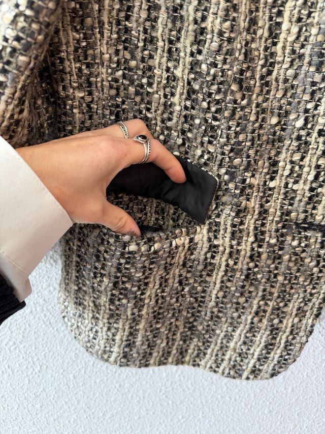 Blazer/Americana Gris Multicolor