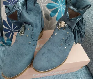 Botines azules T38
