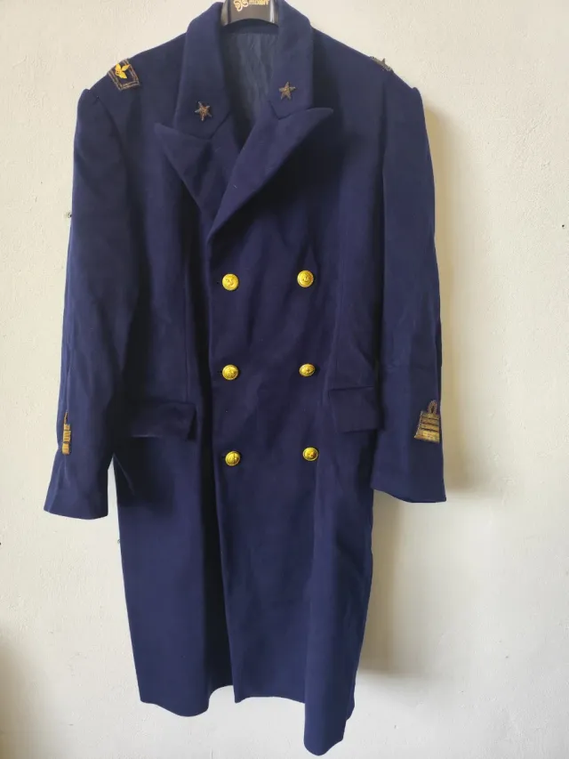 Cappotto Marina Militare 100% Lana Blu perfetto