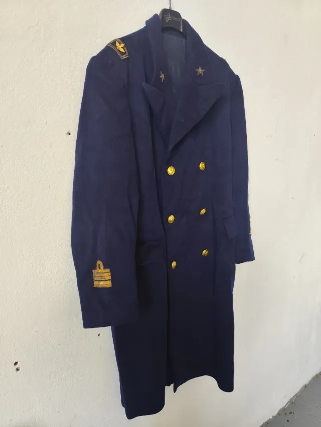 Cappotto Marina Militare 100% Lana Blu perfetto
