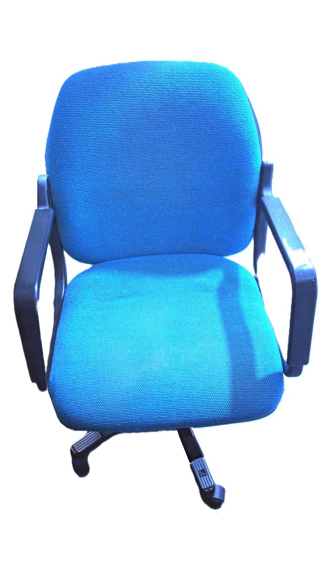Silla de oficina azul 5 ruedas