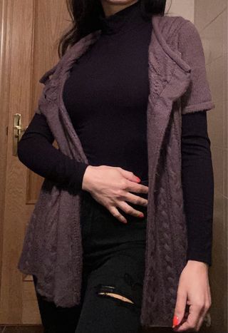 Cárdigan 15% angora mujer T.XS