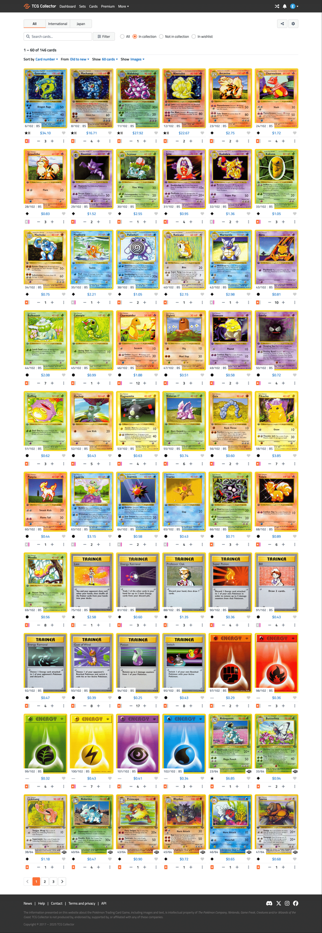 Collezione carte Pokémon