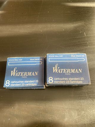 Cartuchos Tinta Waterman 23 Azul Negro (8 uds)