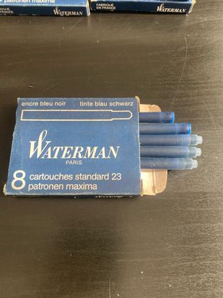 Cartuchos Tinta Waterman 23 Azul Negro (8 uds)