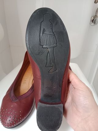 Zapatos piel burdeos Hispanitas Mujer Talla 37