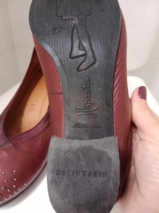 Zapatos piel burdeos Hispanitas Mujer Talla 37