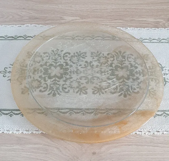 Piatto da portata natalizio in vetro