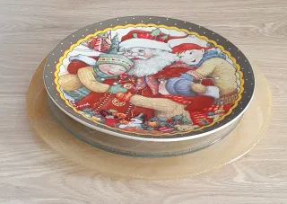 Piatto da portata natalizio in vetro