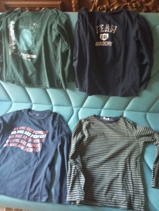 Set 4 magliette manica lunga uomo