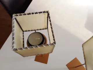 Portacandele in metallo e carta