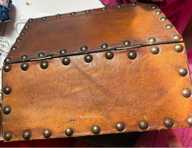 Baúl Decorativo Mapa Antiguo Vintage