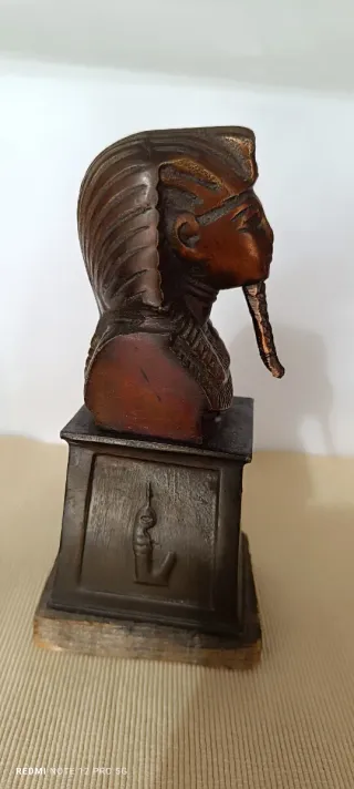 Busto egipcio Tutankamón – Estilo bronce antiguo.