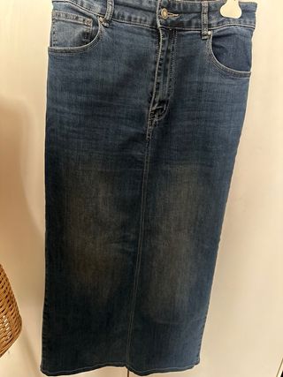 Gonna jeans lunga blu