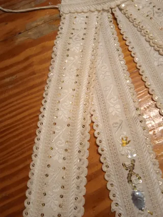 Precioso floque blanco hecho a mano