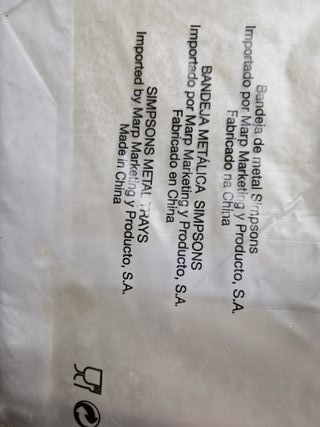 Bandeja The Simpsons Metal Morado Dorado