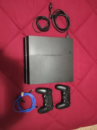 PS4 (PlayStation 4) Negra + 2 Mandos sin caja