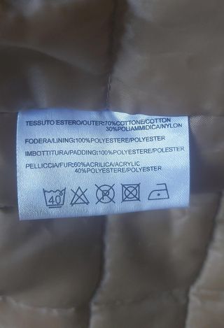 Piumino Donna  beige con cappuccio