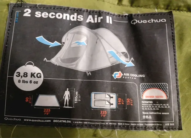 Tienda campaña Quechua 2 seconds Air II