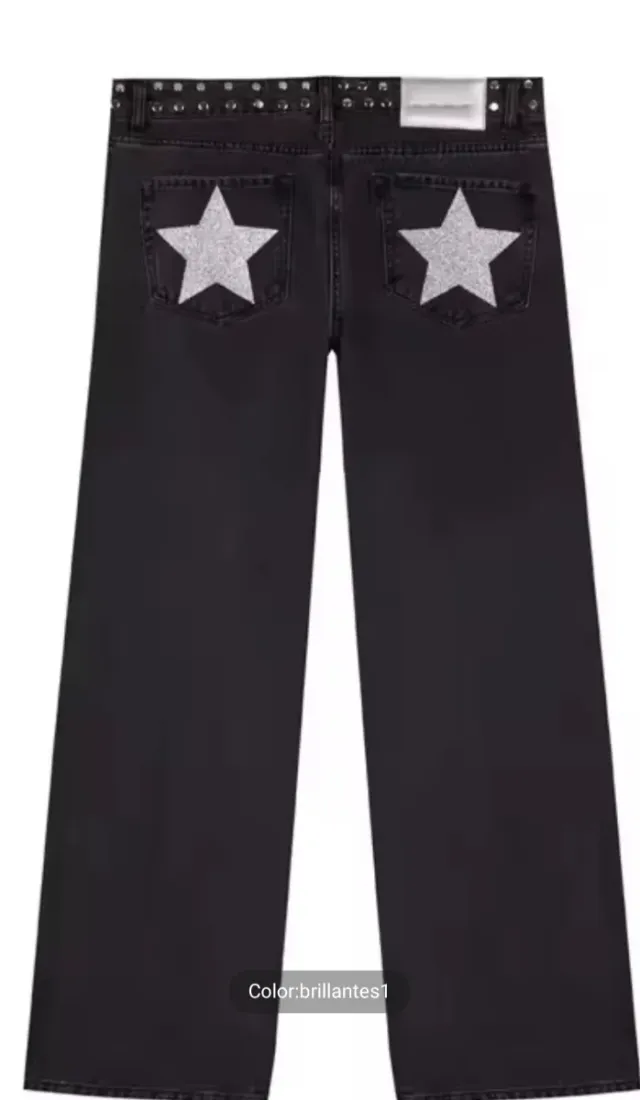 Pantalones ONE DILEMMA negros con tachuelas