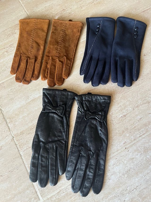Guantes de piel para mujer