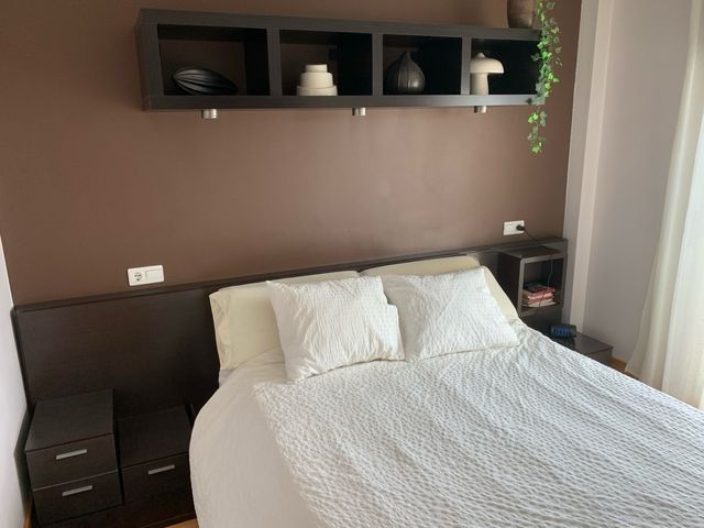 Cama Matrimonio Madera marrón oscura