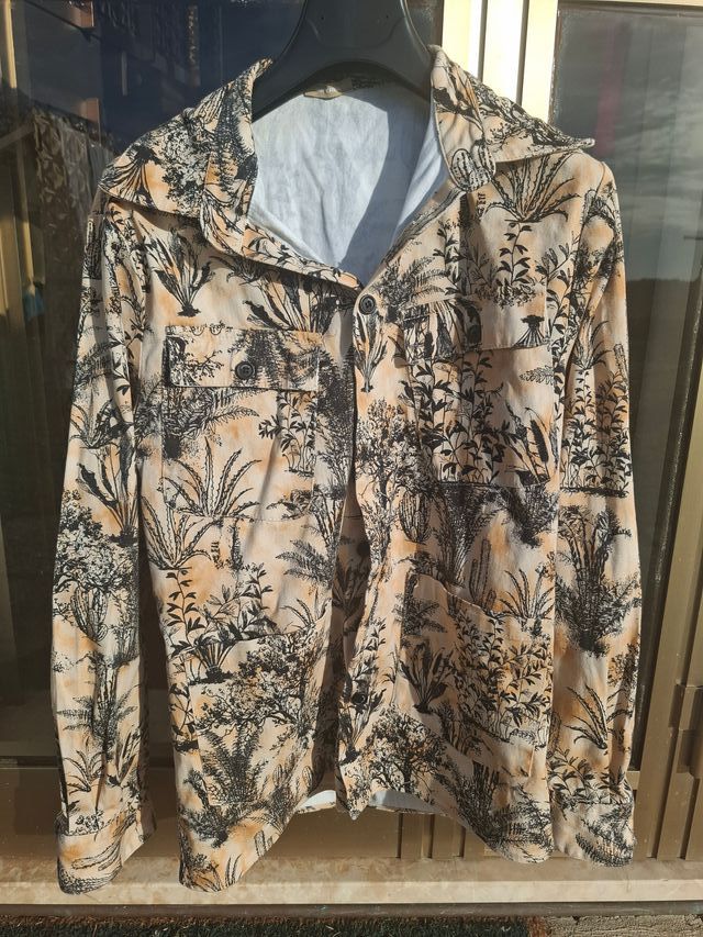 Camicia fantasia floreale e cactus