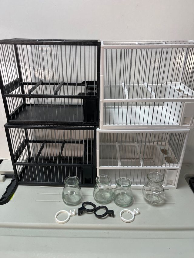Pack 4 jaulas + bebederos
