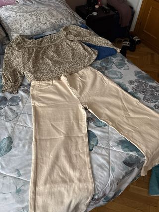 Blusa cuello barco estampada floral L