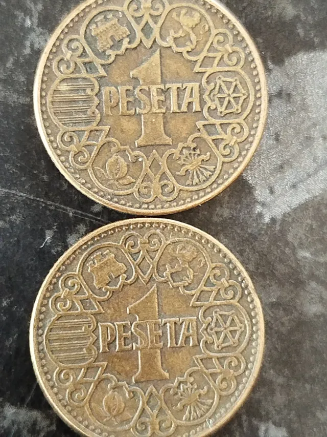 Lotto 2 Monete 1 Peseta 1944